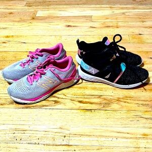 Girls New Balance and Nautica  size 3 sneaker Bundle